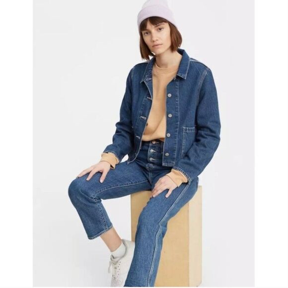 Levi's Wedgie Straight Leg Utility Jeans Sz 28 High Rise Button Fly NWT - Picture 1 of 10